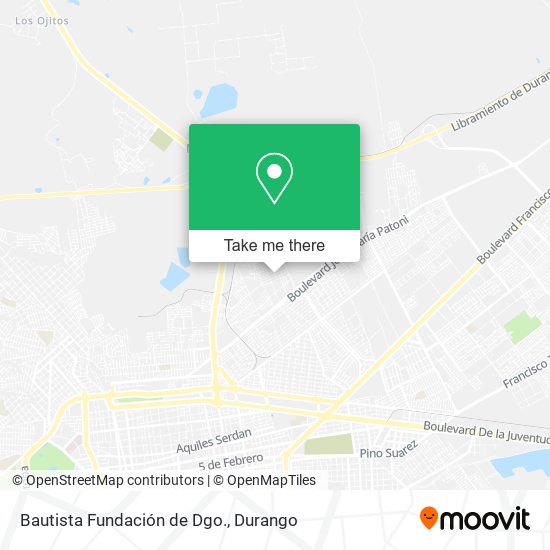 Bautista Fundación de Dgo. map