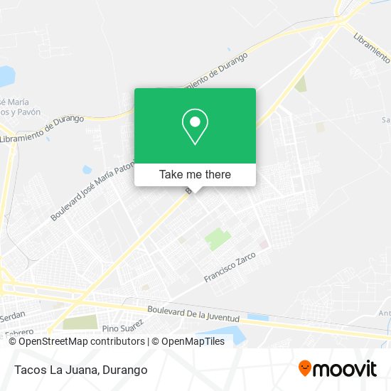 Mapa de Tacos La Juana