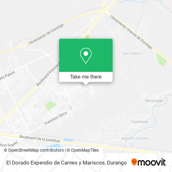 Mapa de El Dorado Expendio de Carnes y Mariscos