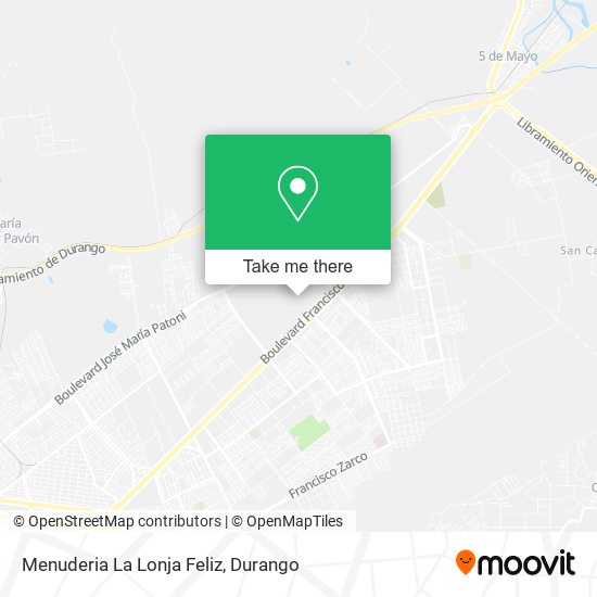 Menuderia La Lonja Feliz map