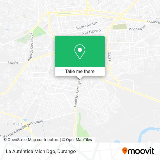La Auténtica Mich Dgo map