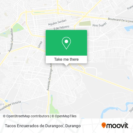 Tacos Encuerados de Durangoo' map
