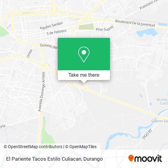 El Pariente Tacos Estilo Culiacan map