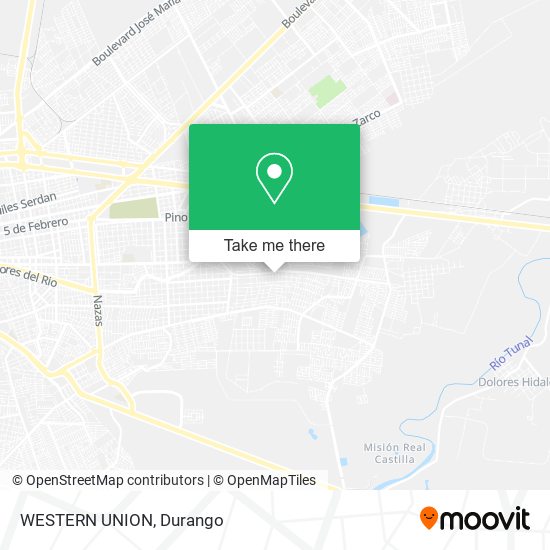 WESTERN UNION map