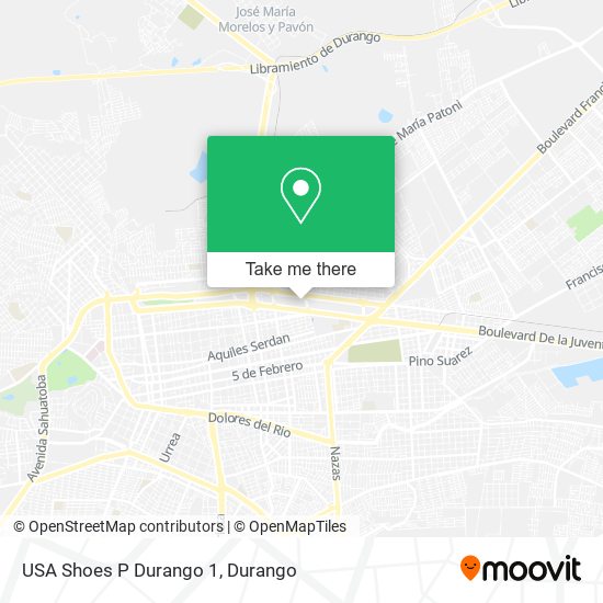 USA Shoes P Durango 1 map
