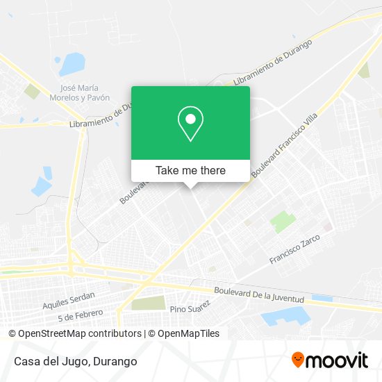Mapa de Casa del Jugo