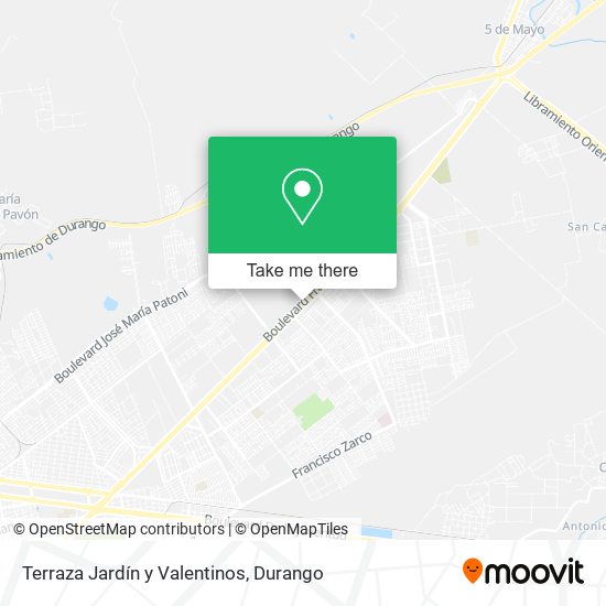 Terraza Jardín y Valentinos map