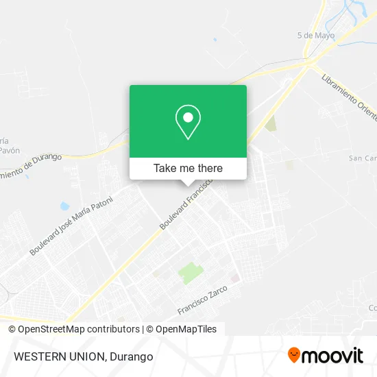 Mapa de WESTERN UNION