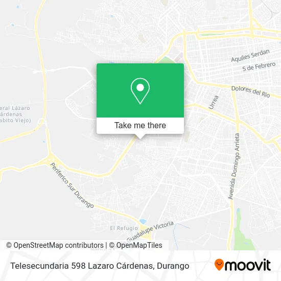 Mapa de Telesecundaria 598 Lazaro Cárdenas