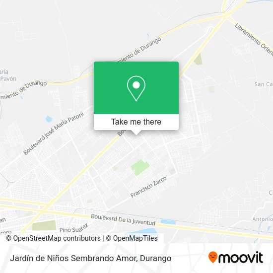 Jardín de Niños Sembrando Amor map