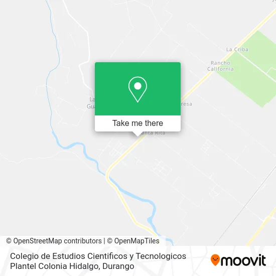 Mapa de Colegio de Estudios Cientificos y Tecnologicos Plantel Colonia Hidalgo