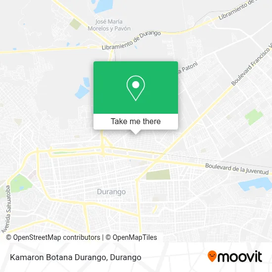 Kamaron Botana Durango map