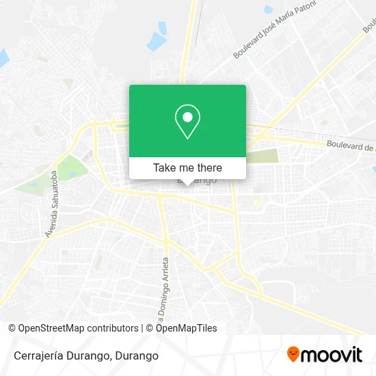 Cerrajería Durango map