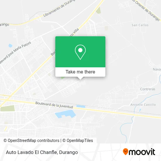 Auto Lavado El Chanfle map