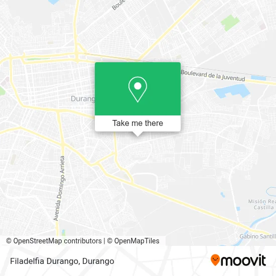 Filadelfia Durango map