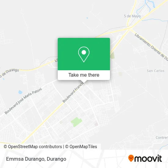 Emmsa Durango map