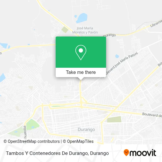 Tambos Y Contenedores De Durango map