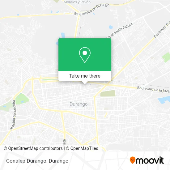 Conalep Durango map