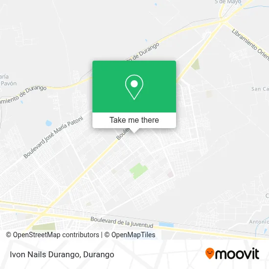 Ivon Nails Durango map