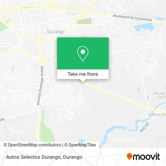 Autos Selectos Durango map