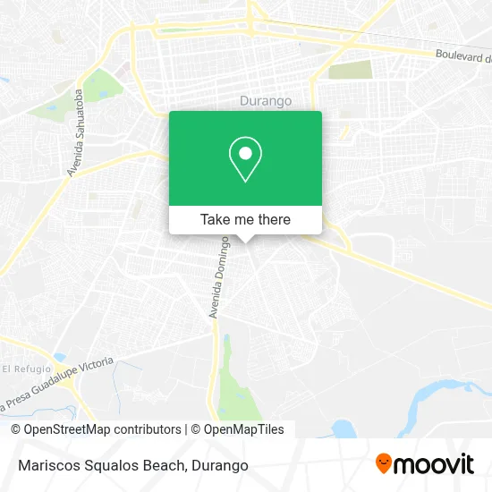 Mariscos Squalos Beach map