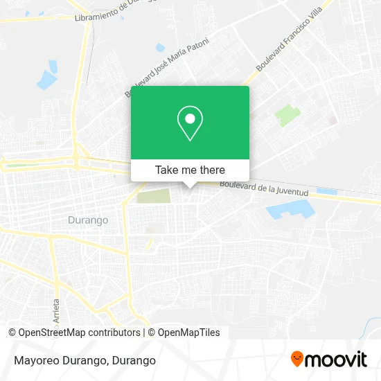 Mayoreo Durango map