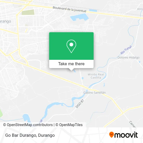 Go Bar Durango map