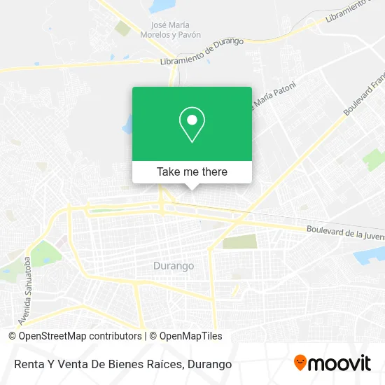 Renta Y Venta De Bienes Raíces map