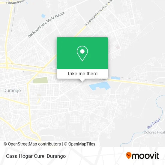 Casa Hogar Cure map