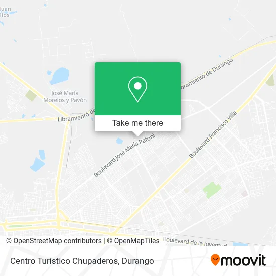 Centro Turístico Chupaderos map
