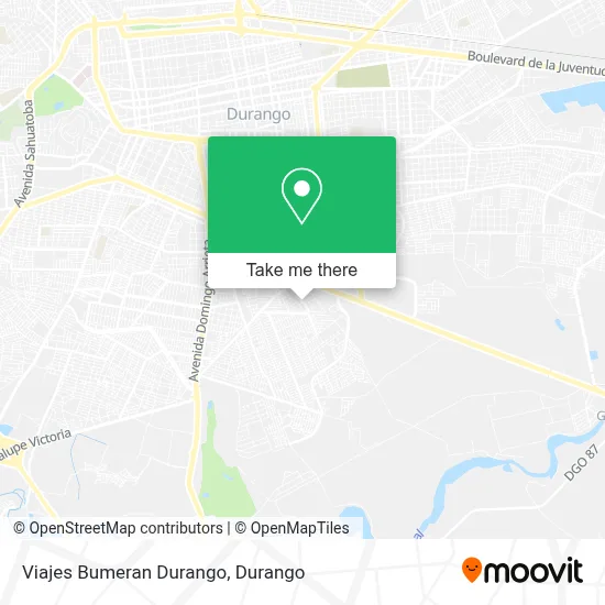 Viajes Bumeran Durango map
