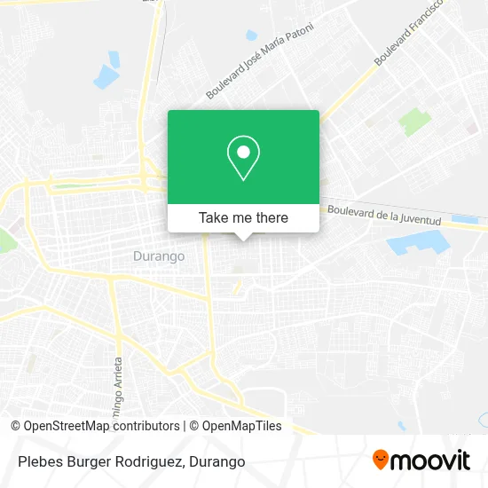 Plebes Burger Rodriguez map