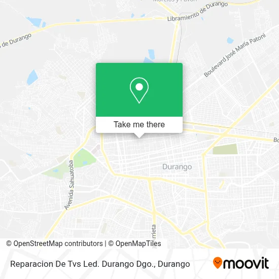 Reparacion De Tvs Led. Durango Dgo. map