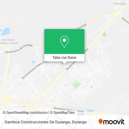 Gamboa Construcciones De Durango map