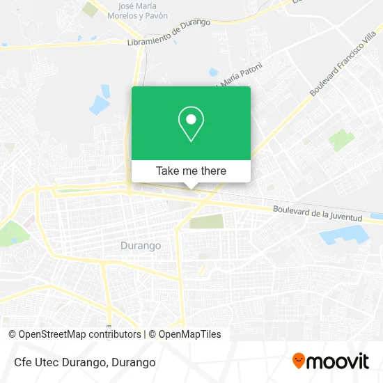 Cfe Utec Durango map