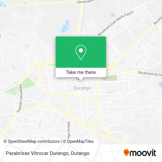 Parabrisas Vitrocar Durango map