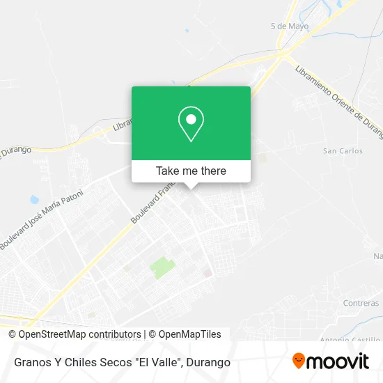 Granos Y Chiles Secos "El Valle" map