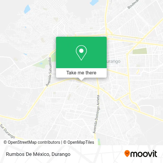 Rumbos De México map