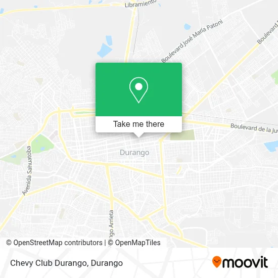 Chevy Club Durango map