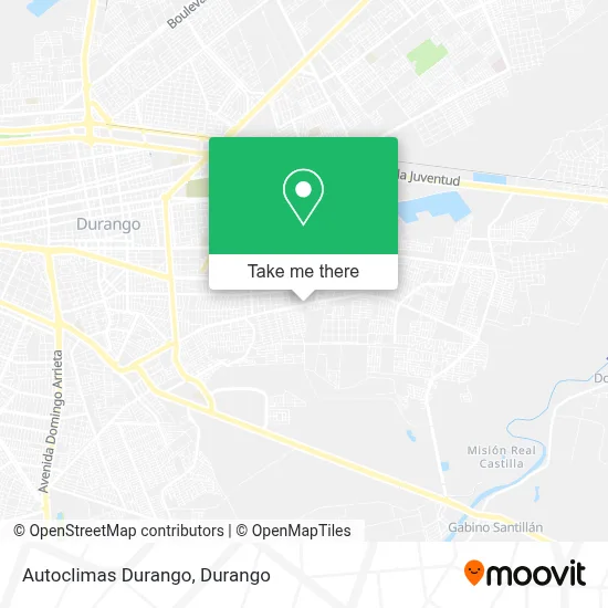 Autoclimas Durango map