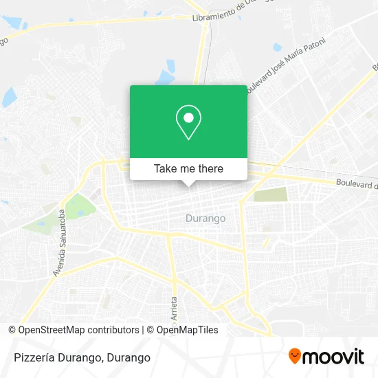 Pizzería Durango map