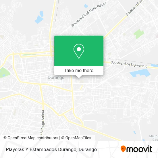 Playeras Y Estampados Durango map