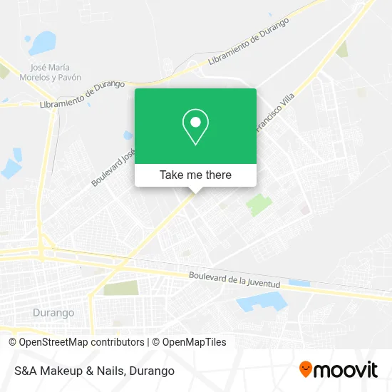 S&A Makeup & Nails map