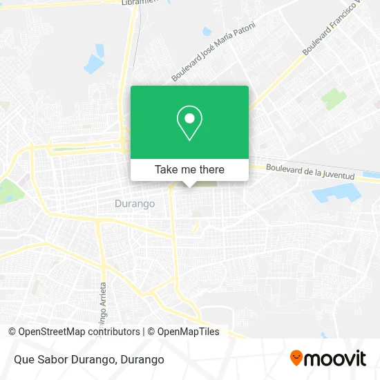 Que Sabor Durango map