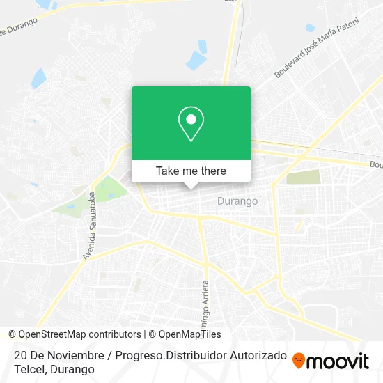 20 De Noviembre / Progreso.Distribuidor Autorizado Telcel map