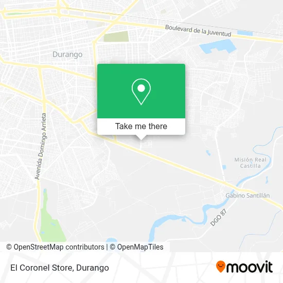 El Coronel Store map