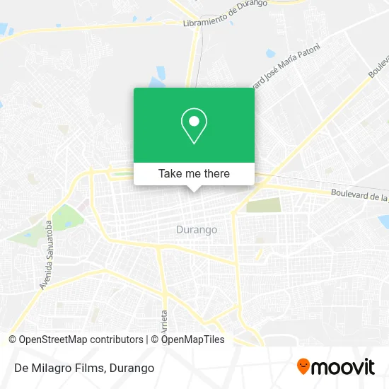 De Milagro Films map