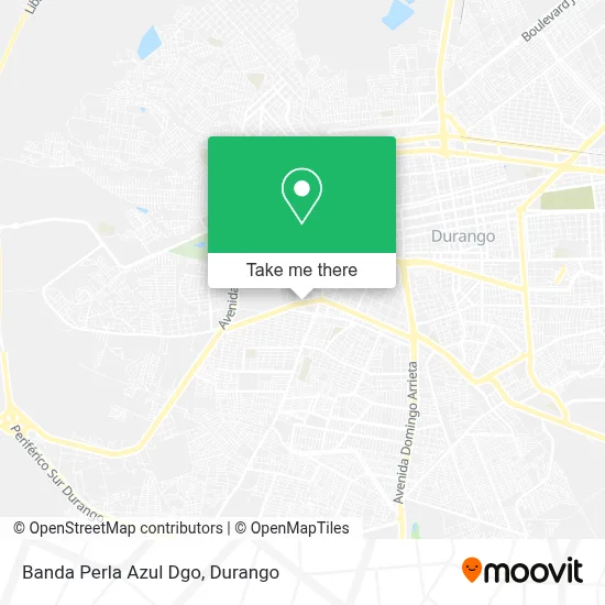 Banda Perla Azul Dgo map