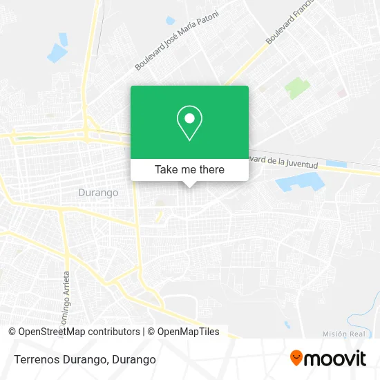 Terrenos Durango map