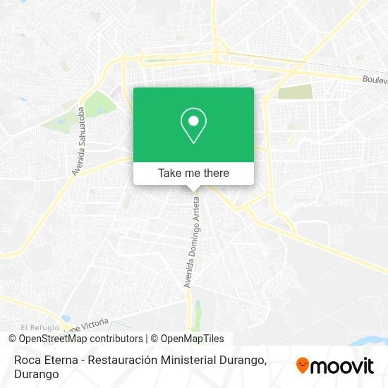 Roca Eterna - Restauración Ministerial Durango map
